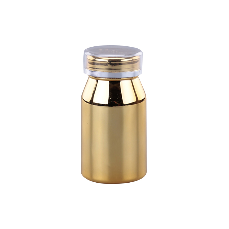 150ml 5oz PET golden plastic solid pill bottle Healthcare Supplement container PET-030
