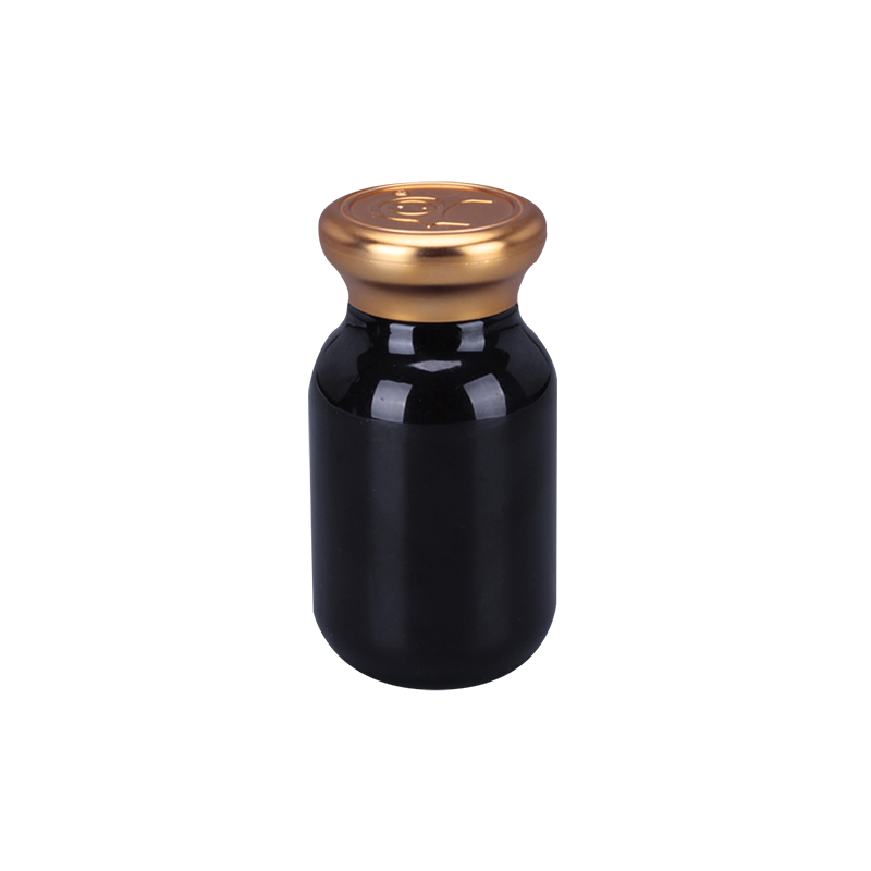 180ml PET plastic amber solid pill bottle Healthcare Supplement container with pretty screw cap PET-028