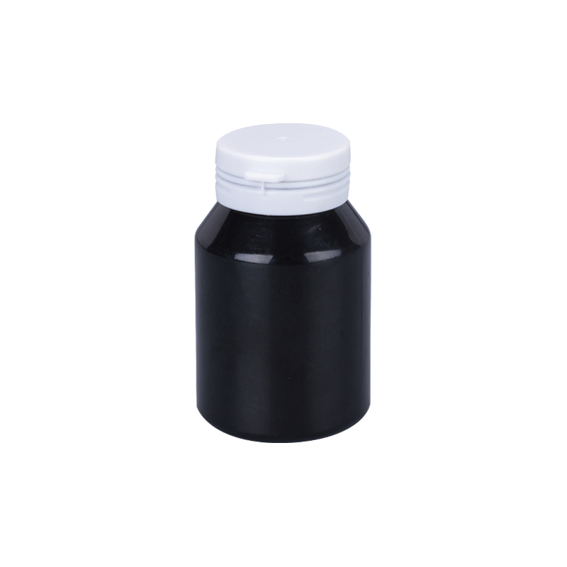 100ml black amber PET pharmaceutical bottle with easy-pulling lid Xylitol Bottles Chewing Gum Plastic Bottle PET-016