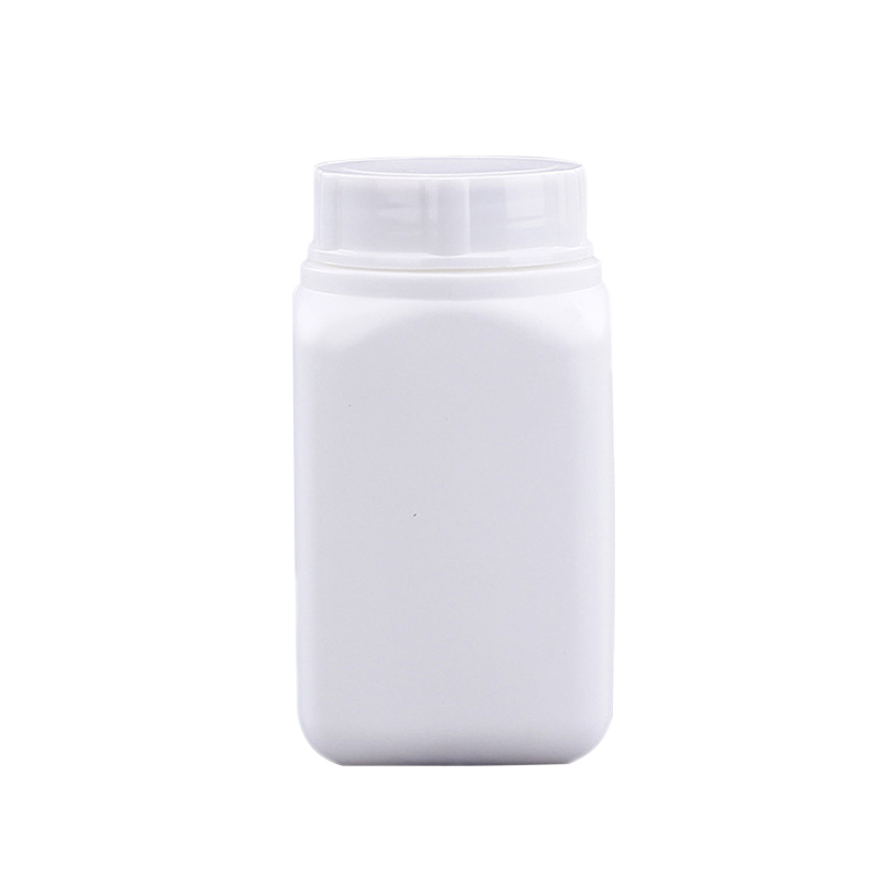 250cc beautiful design square white medicine pill capsule plastic bottles containers