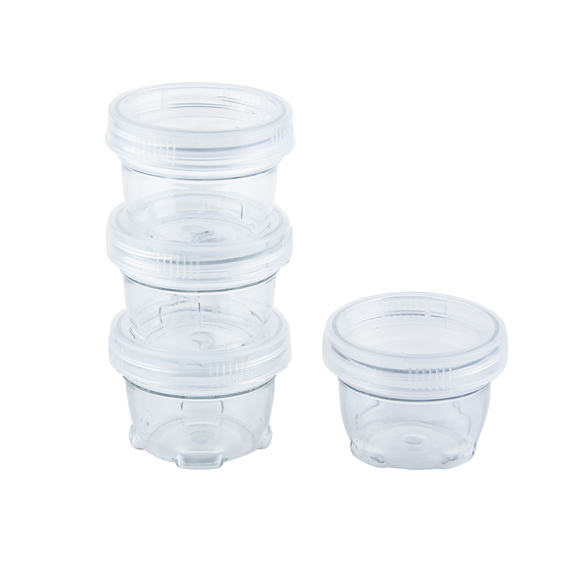 portable pet customized cosmetic jars plastic bottle can be stackable for home use