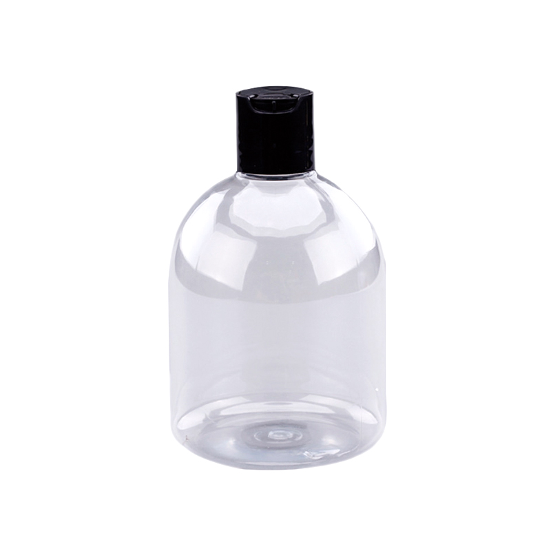 500ml clear plastic PET liquid soap bottle with press cap