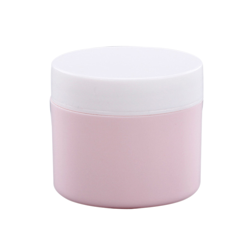 250g PP plastic pink cosmetic jar cream bottle with white cap CO-011