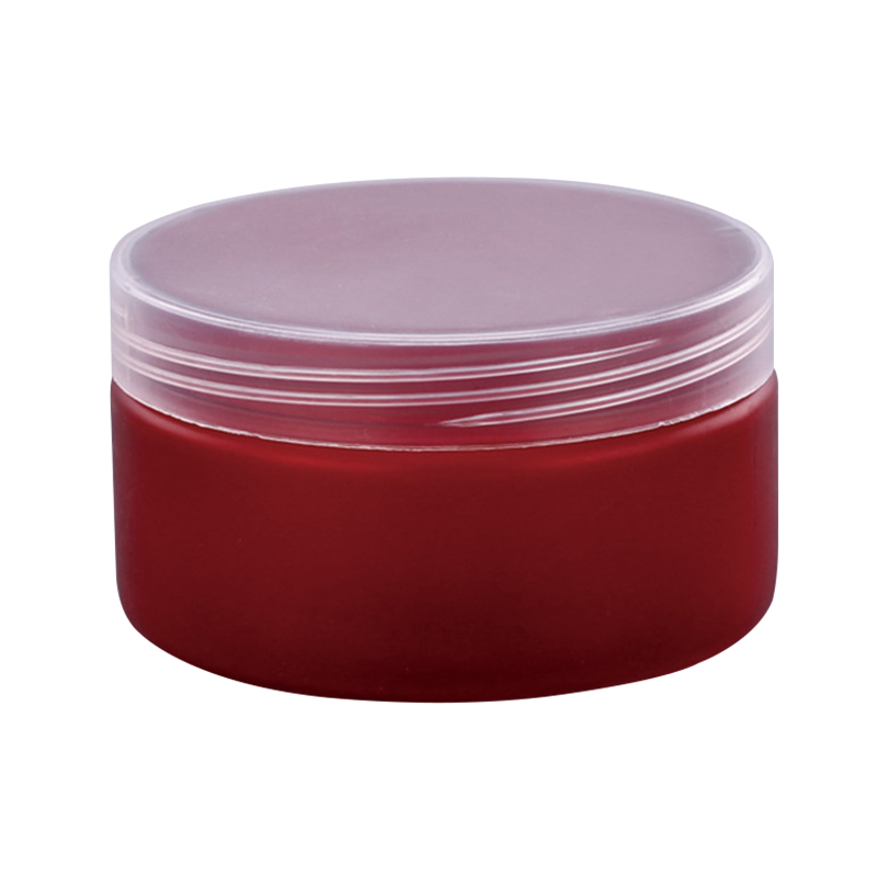 80ml beautiful design red cylinder cosmetic jar cream bottle skin care jar CO-019