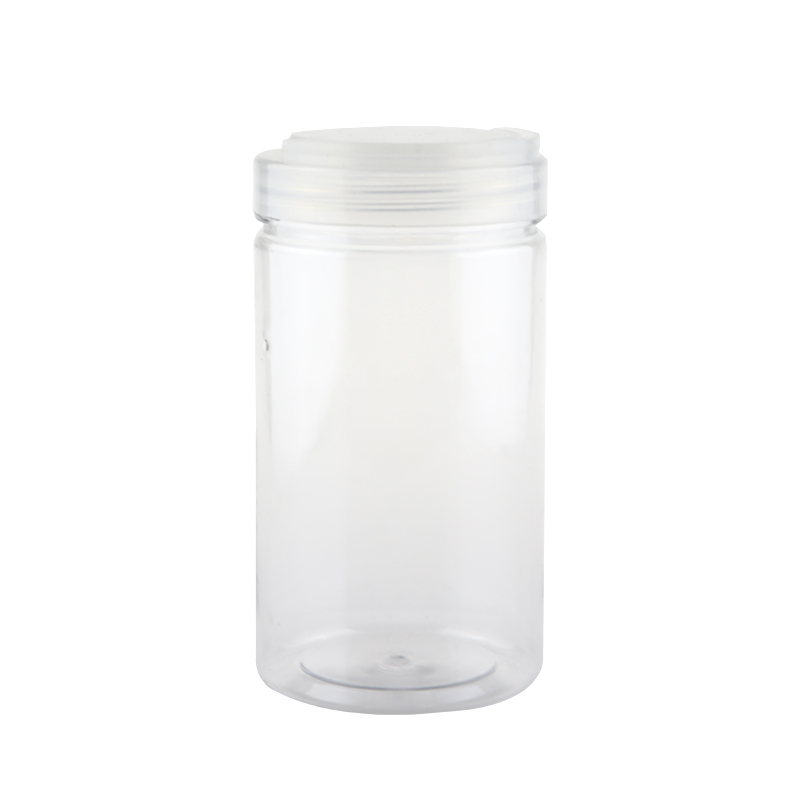 500ml 800ml food storage jar PET plastic honey bottles jars with lids for food