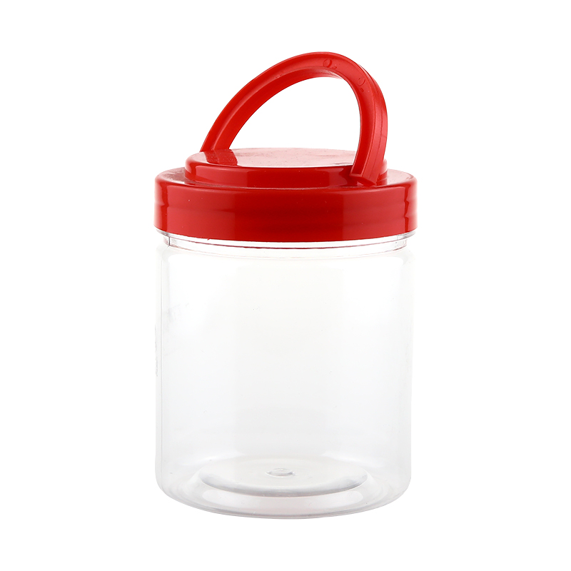 500ml 800ml food storage jar PET plastic honey bottles jars with lids for food