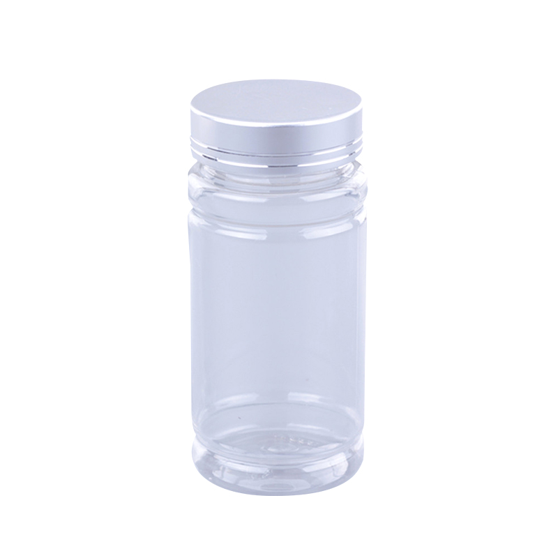 3oz 4oz 5oz 6oz plastic clear jar health care medicine pill vitamin capsule bottles with aluminium cap PET-038